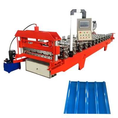 840 galvanized steel PPGI trapezoidal metal roofing sheet roll forming machine design manufacture