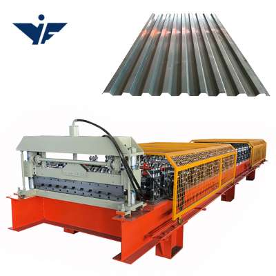 Prepainted trapezoidal roof plate metal tile profile sheet making machine price maquina de telhas