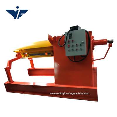 Decoiler. decoiler with small car used in color steel roll forming machine