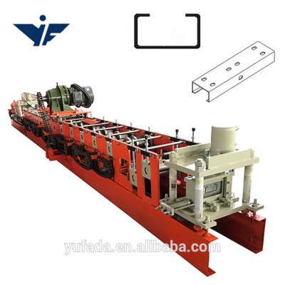 Indonesia used 120 size automatically C beam steel roll forming machine factory