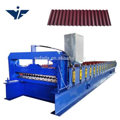 1064 large arch aluminium corrugated roofing machinery