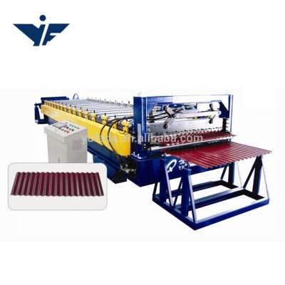 Factory supplying color coated metal roofing sheet profiling corrugated making machine