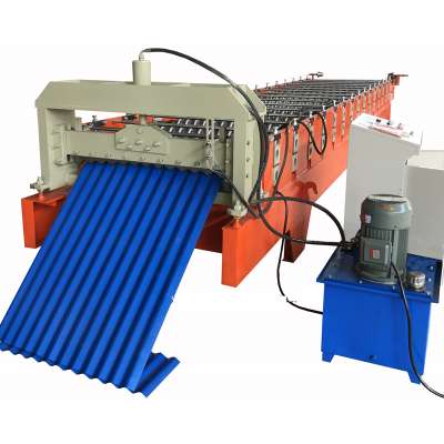 836 aluminium corrugation colour coated roofing plate wall panel making machine in botou