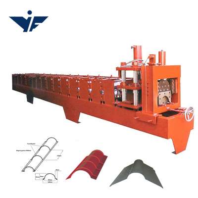 Cap ridge roll forming machine 395 glazed step tile machine arching ridger steel roller