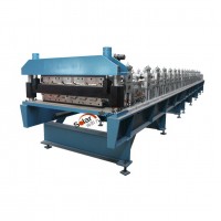 Fully Automatic Double Layer Glazed Tile Roll Forming Machine Single Roofing Panel Glazed Tile Press Machine