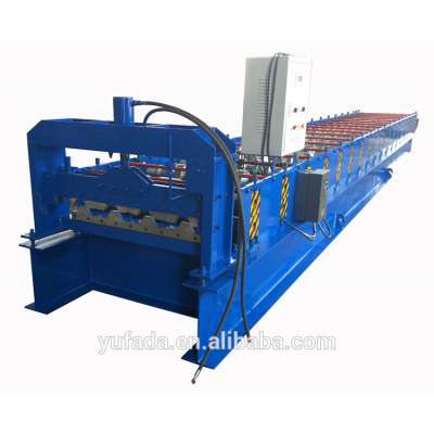 Delta plc high grade color steel floor deck forming deep trough type machine for decking sheet perforated deking