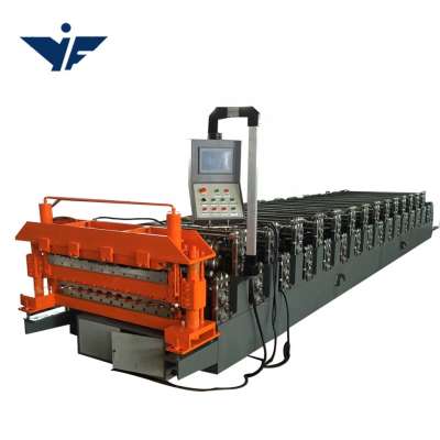 Double layer two layer roofing sheet roll forming making machine