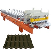 trapezoidal roof panel steel glaze tile making roll forming machine